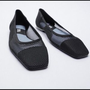 Zara mesh ballet flats, sz 39